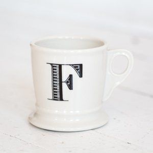 Anthropologie F Monogram Mug